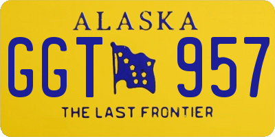 AK license plate GGT957