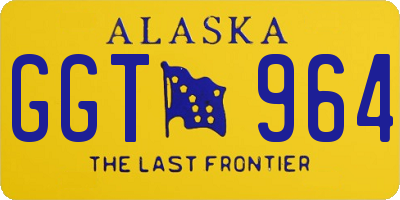 AK license plate GGT964