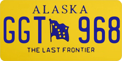 AK license plate GGT968