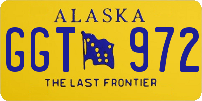 AK license plate GGT972