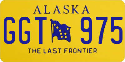 AK license plate GGT975