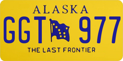AK license plate GGT977