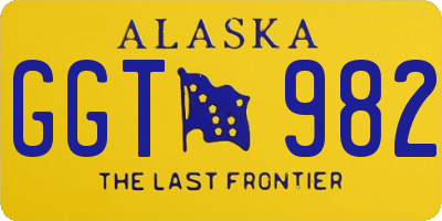 AK license plate GGT982