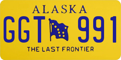 AK license plate GGT991