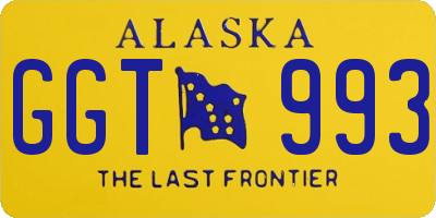 AK license plate GGT993