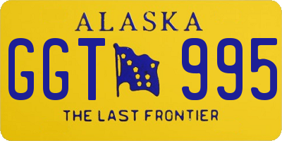 AK license plate GGT995