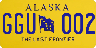 AK license plate GGU002