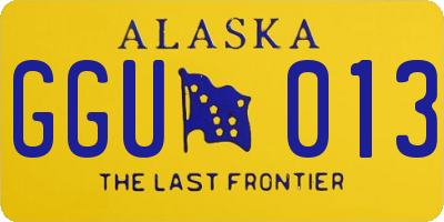 AK license plate GGU013