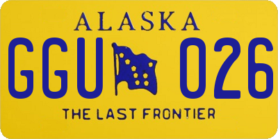 AK license plate GGU026