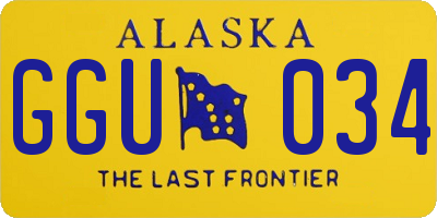 AK license plate GGU034