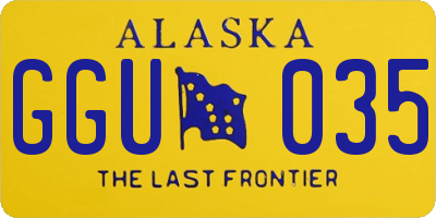 AK license plate GGU035
