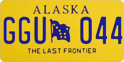 AK license plate GGU044