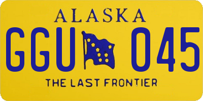 AK license plate GGU045