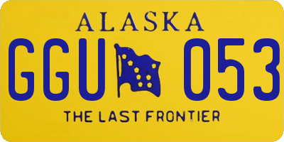 AK license plate GGU053