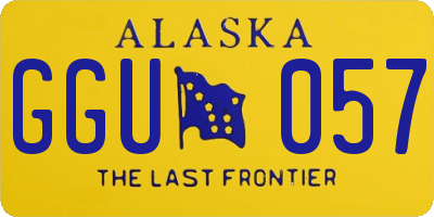 AK license plate GGU057