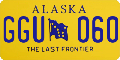 AK license plate GGU060