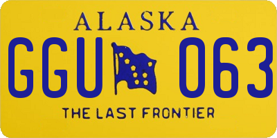 AK license plate GGU063