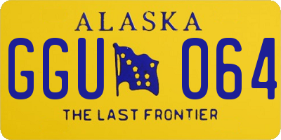 AK license plate GGU064