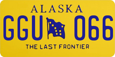 AK license plate GGU066