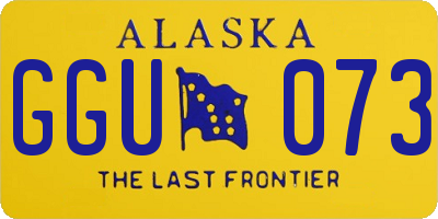 AK license plate GGU073