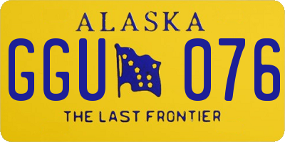 AK license plate GGU076