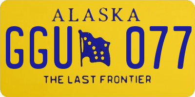 AK license plate GGU077