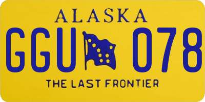 AK license plate GGU078