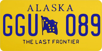 AK license plate GGU089