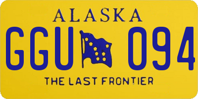 AK license plate GGU094