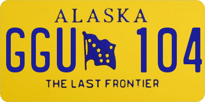 AK license plate GGU104