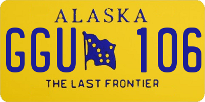 AK license plate GGU106