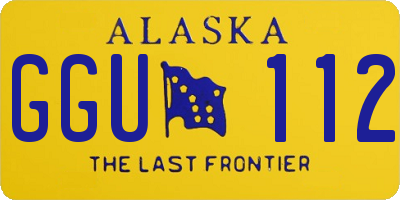 AK license plate GGU112