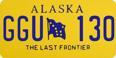 AK license plate GGU130