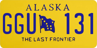 AK license plate GGU131