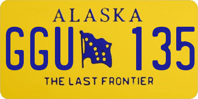 AK license plate GGU135