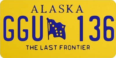 AK license plate GGU136