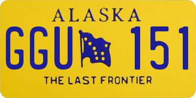 AK license plate GGU151