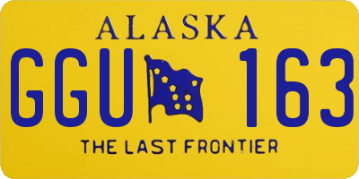 AK license plate GGU163