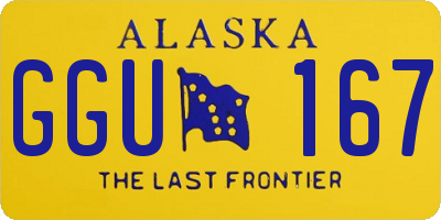 AK license plate GGU167