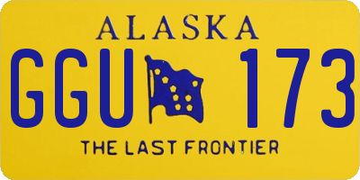 AK license plate GGU173