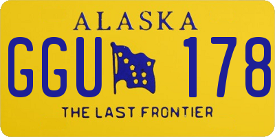 AK license plate GGU178