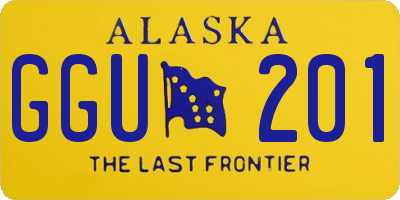 AK license plate GGU201