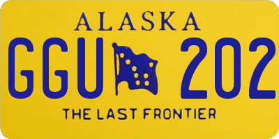 AK license plate GGU202