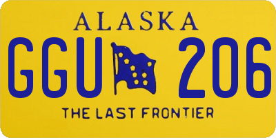 AK license plate GGU206