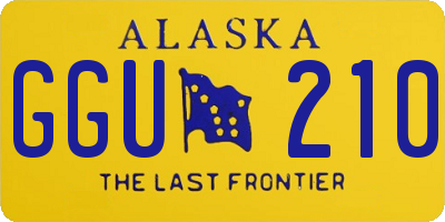 AK license plate GGU210