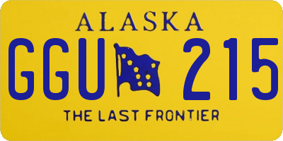 AK license plate GGU215