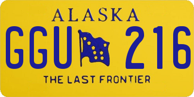 AK license plate GGU216