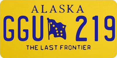 AK license plate GGU219