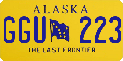 AK license plate GGU223