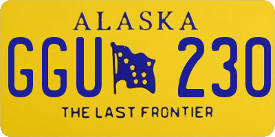 AK license plate GGU230